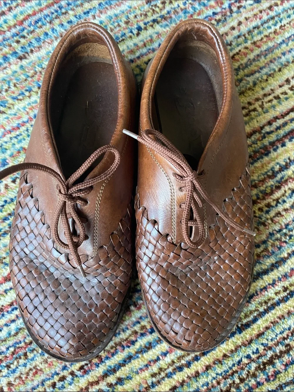 Men's BrandX Woven Leather Lace-Up Shoes